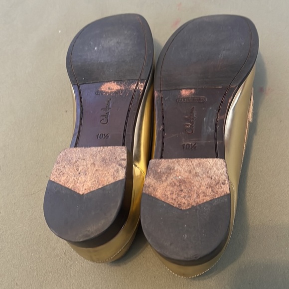 Cole Haan Metallic Gold Penny Loafers - Picture 9 of 15